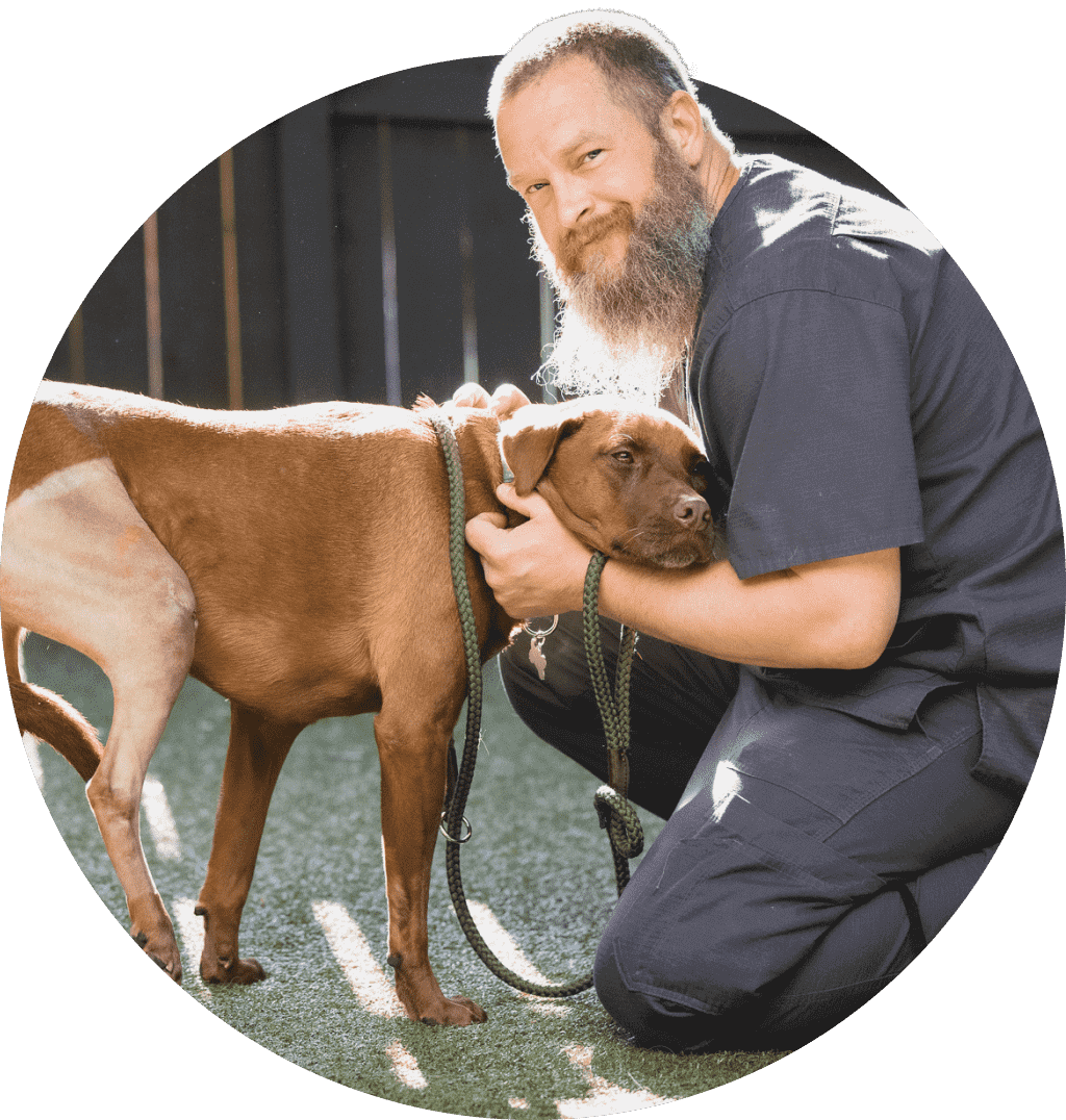 Brandon with Dog